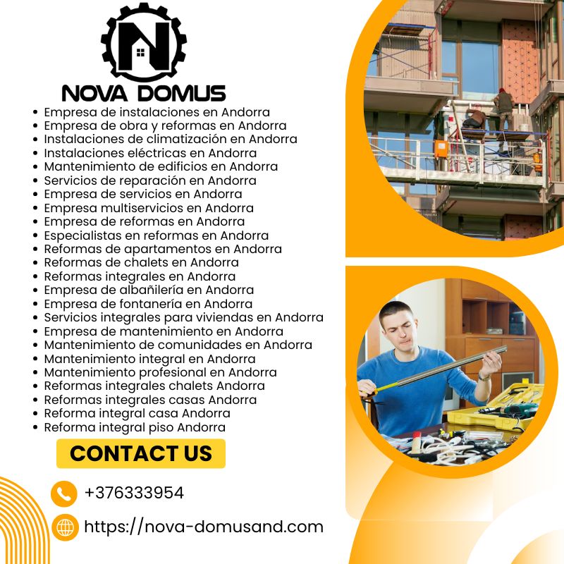 Servicios profesionales de obra y reformas en Andorra – Nova Domusand